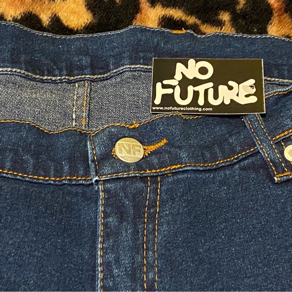 Genuine Y2K No Future Punk Skinny Jeans - Picture 3 of 4